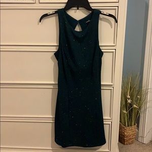 Green sparkly cocktail dress